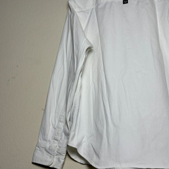 Avirex White Men XL Button Up Short Sleeve Shirt Military Tailored Indie Tiger - Picture 13 of 13